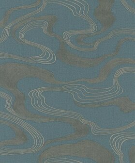 Noordwand Kumano 34538 Blauw - Metallic Behang