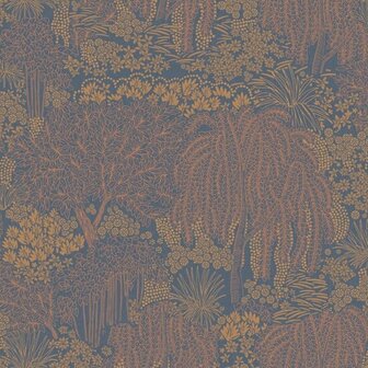 Noordwand Allure AL26264 Blauw - Metallic - Bruin Behang