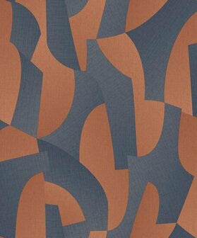 Noordwand Allure AL26272 Blauw - Oranje Behang