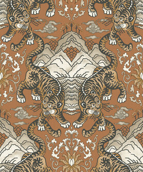 Dutch First Class Khalili 65912 Oranje Behang