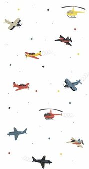 Noordwand Kids Walls Little Adventures 45819 Wit - Blauw - Rood - Geel Behang