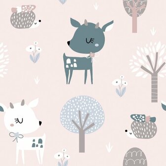 Noordwand Kids Walls Little Adventures 45836 Roze - Blauw - Bruin Behang