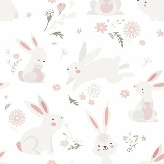 Noordwand Kids Walls Little Adventures 45860 Wit - Grijs - Roze Behang