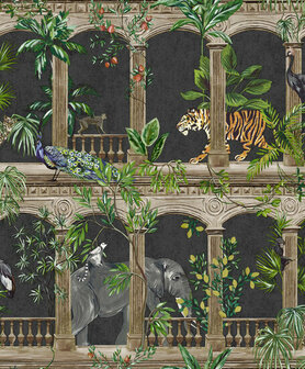 Dutch First Class Casading Gardens Black 89091351 Behang