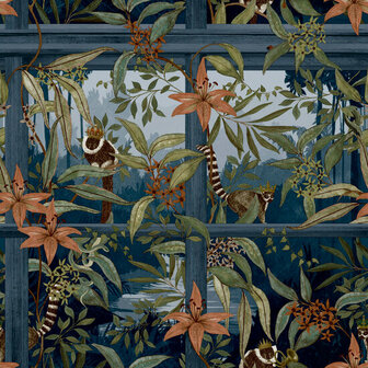 Dutch First Class Casading Gardens Navy 89091390 Behang