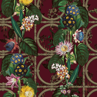 Dutch First Class Casading Gardens Burgundy 89091434 Behang