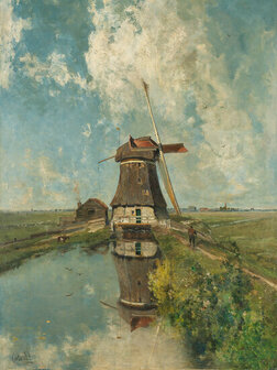 FBK Rijksmuseum Molen Poldervaart in de maand Juli RM16 Behang