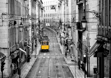 FBK Gele Tram Fotobehang 10330 Behang