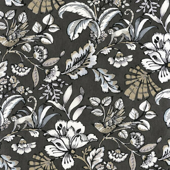 Casamance Ceylan 74522552 - Grijs Behang