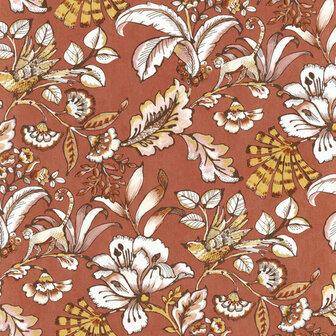 Casamance Ceylan 74522756 - Rood Behang