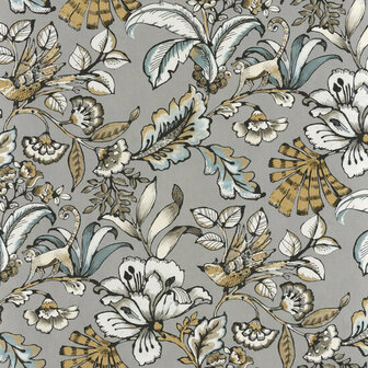 Casamance Ceylan 74522960 - Grijs Behang