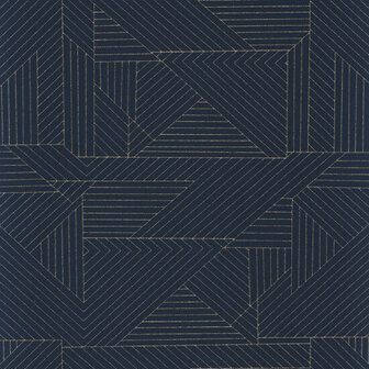 Casamance Delta 74622038 - Blauw Behang