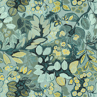 Casamance Ete Indien 75090712 - Groen Behang