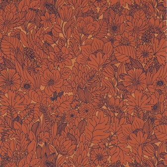 Casamance Ete Indien 75111324 - Roze Behang
