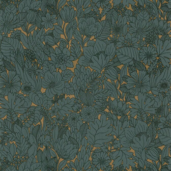 Casamance Ete Indien 75111426 - Groen Behang
