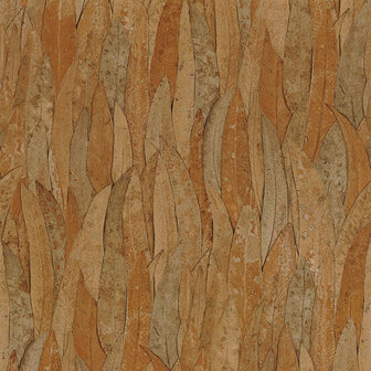 Casamance Golfe Du Bengale 75961426 - Bruin / Oranje Behang