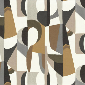 Casamance L&#039;Atelier 75460100 - Wit / Bruin Behang