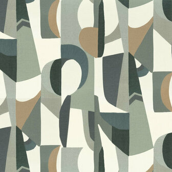 Casamance L&#039;Atelier 75460406 - Wit / Groen Behang