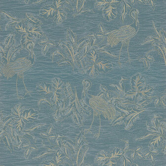 Casamance L&#039;&Icirc;le Aux Oiseaux 75891630 - Blauw Behang