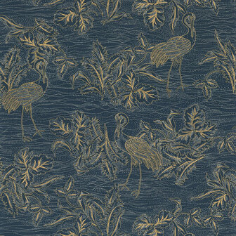 Casamance L&#039;&Icirc;le Aux Oiseaux 75891834 - Blauw Behang
