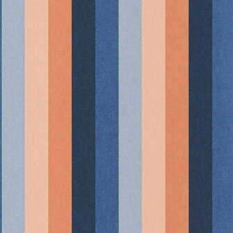 Casamance L&#039;&Icirc;le Aux Oiseaux 75923466 - Oranje / Blauw Behang