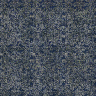 Casamance Mansour 74420438 - Blauw Behang
