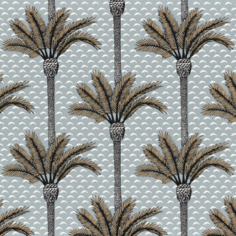 Casamance Mirage 75240304 - Blauw / Grijs Behang
