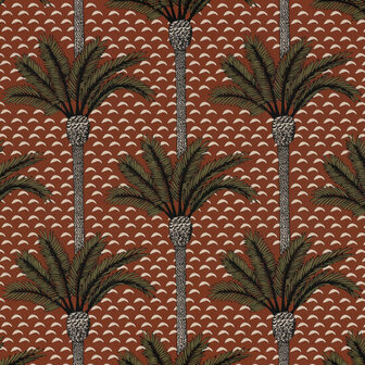 Casamance Mirage 75240712 - Rood / Bruin Behang