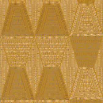 Casamance Mirage 75271834 - Geel / Bruin Behang