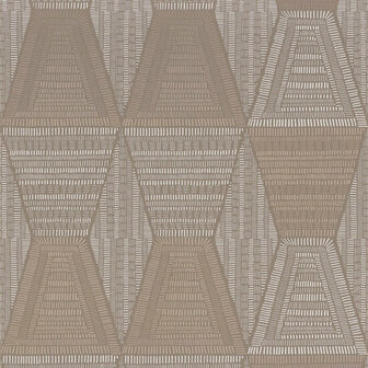 Casamance Mirage 75272038 - Bruin / Beige Behang