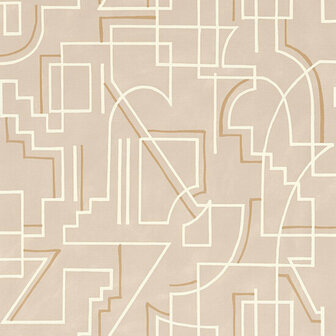 Casamance Mouvements 76021324 - Beige Behang