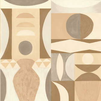 Casamance Mouvements 76032344 - Beige / Bruin Behang