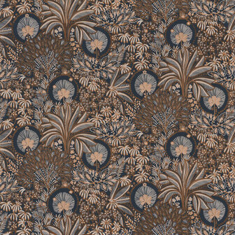 Casamance Nuit D&#039;Orient 75391426 - Blauw / Bruin Behang