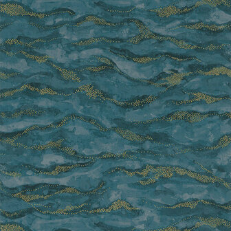 Casamance Nuit D&#039;Orient 75402038 - Blauw / Geel Behang