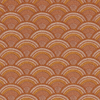 Casamance Printemps Viennois 74821442 - Oranje / Roze Behang