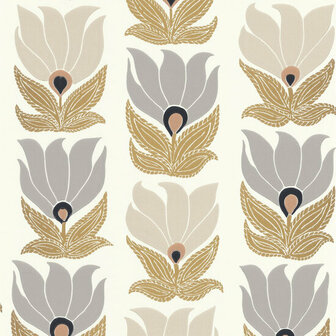 Casamance Square Jasmin 75690610 - Wit / Geel Behang