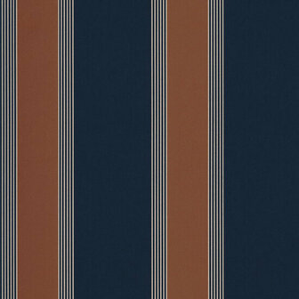 Casamance Square Jasmin 75712446 - Blauw / Oranje Behang