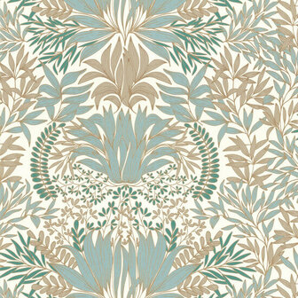 Casamance Square Jasmin 75733262 - Wit / Groen Behang