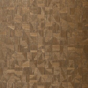 Casamance M&eacute;tal B74400344 - Goud/Bruin Behang