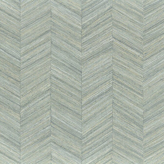 Casamance Textures V&eacute;g&eacute;tal 75371324 - Blauw / Groen Behang