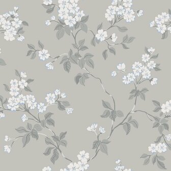 Dutch Wall Decor Blommor &amp; Blad 679-01 Grijs Behang
