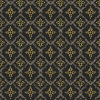 Dutch Wall Decor Swedish Heritage 691-04 Zwart Behang