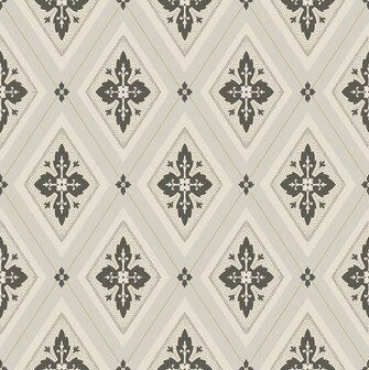Dutch Wall Decor Swedish Heritage 692-03 Zwart / Beige Behang