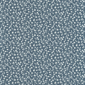 Casadeco Flower Market FLOM89246435 - Blauw Behang