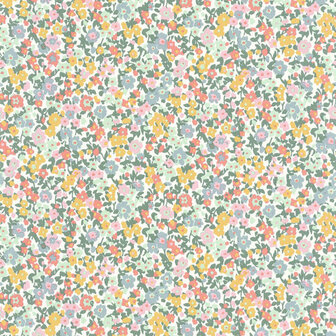 Casadeco Flower Market FLOM89216212 - Multicolour / Wit Behang