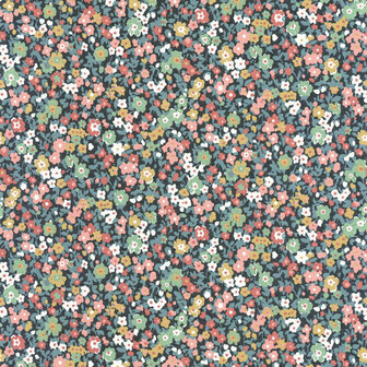 Casadeco Flower Market FLOM89216424 - Multicolour / Blauw Behang