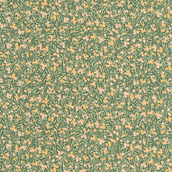 Casadeco Flower Market FLOM89227417 - Groen Behang