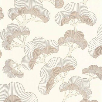 Casadeco Kyoto KYTO88711352 - Beige / Wit Behang