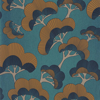 Casadeco Kyoto KYTO88716697 - Blauw Behang