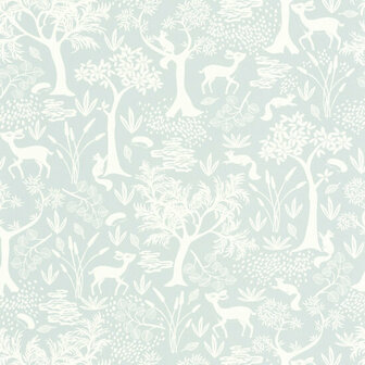 Casadeco Once Upon A Time OUAT88266548 - Wit / Blauw Behang
